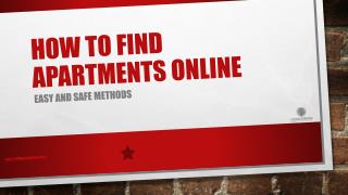 How to Find Apartments Online