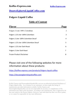 Folgers Liquid Coffee