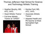 Thomas Jefferson High School for Science and Technology Athletic Training