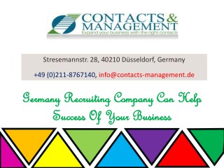 Germany Recruiting Company Can Help Success Of Your Business