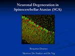 Neuronal Degeneration in Spinocerebellar Ataxias SCA