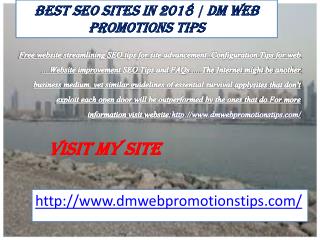 Best SEO Sites in 2018 DM Web Promotions Tips