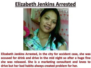 Arrested Elizabeth Jenkins ! Elizabeth Jenkins Arrest ! Elizabeth Jenkins Arrested