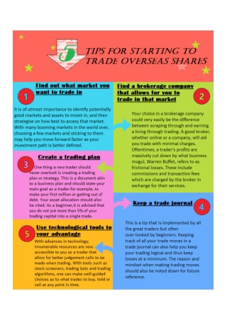 Tips for Starting to Trade Overseas Shares
