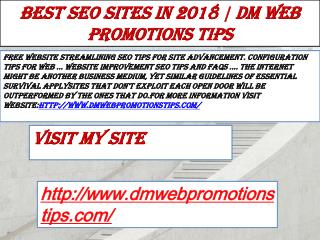 Best SEO Sites in 2018 DM Web Promotions Tips