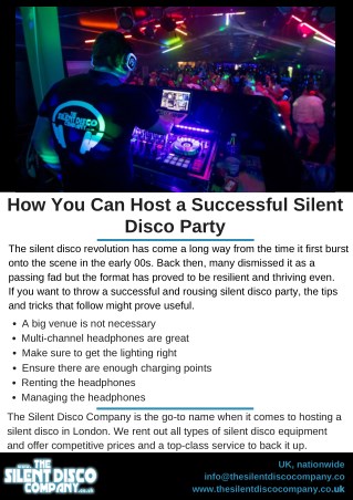 How You Can Host a Successful Silent Disco Party