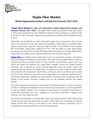 Staple Fiber Market