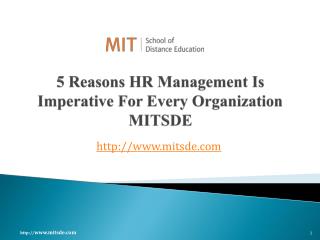 5 reasons HR management is imperative for every organization MITSDE