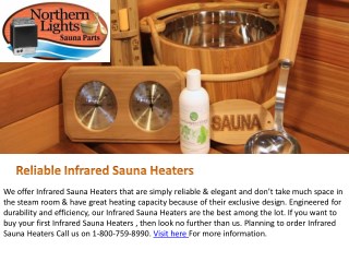 Reliable Infrared Sauna Heaters