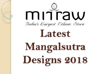 Latest Long & Short Mangalsutra Designs 2018