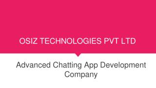 Advanced chatting App Development company