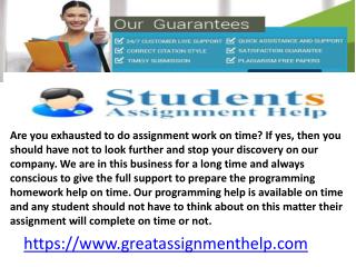 Be online to seek the superb talent to prepare assignment on time