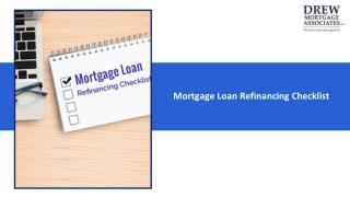 Mortgage Loan Refinancing Checklist