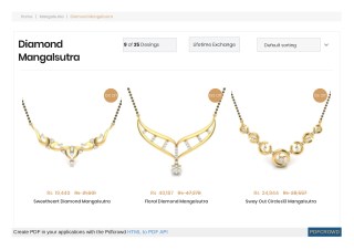 Diamond Pendant Designs For Mangalsutra