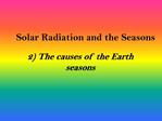 Solar Radiation and the Seasons