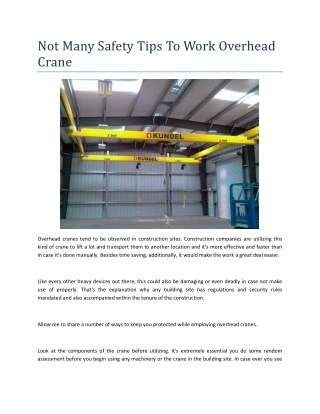 overhead crane manufacturer