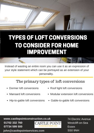 TYPES OF LOFT CONVERSIONS