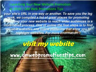 DM Web Promotions Tips