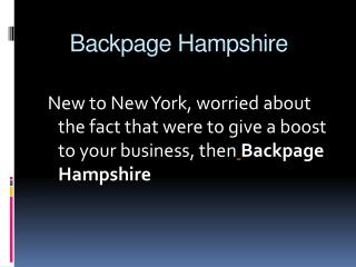 Backpage Hampshire