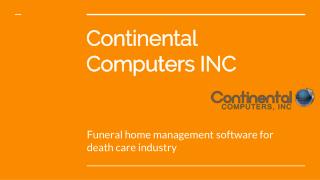 Funeral Software - Death Care - Continental Computers Inc