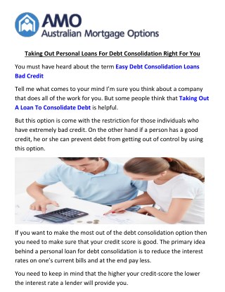Ppt Personal Loans For Debt Consolidation Bad Credit Powerpoint