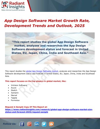 App Design Software Market Growth Rate, Development Trends and Outlook, 2025