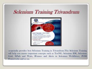 Selenium Training Trivandrum