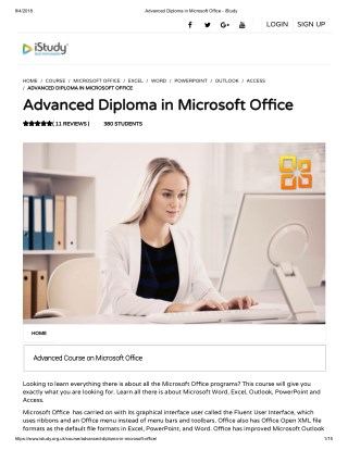 Advanced Diploma in Microsoft Office - istudy