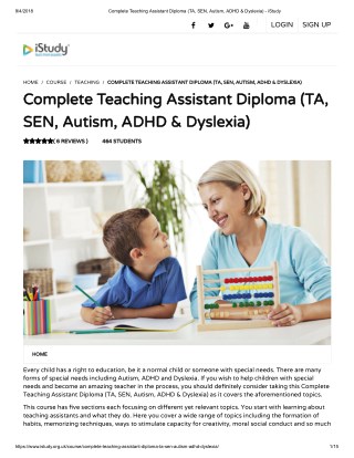 Complete Teaching Assistant Diploma - istudy