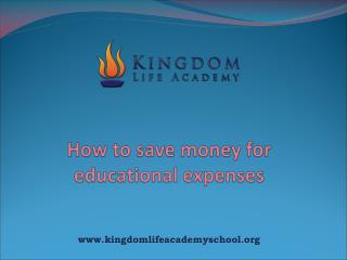 How to save money for educational expenses
