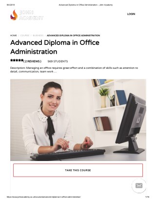 Advanced Diploma in Office Administration - john Academy