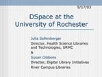 DSpace at the University of Rochester