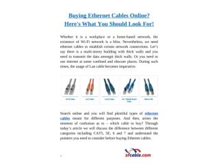 Buying Ethernet Cables Online? Here's What You Should Look For!