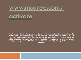McAfee.com/activate | Enter Your 25-Digit Activation Code | McAfee Activate