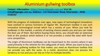 Make the Best Use of Some of the Finest Aluminium Toolboxes
