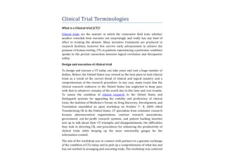 Clinical Trial Terminology-Exltech