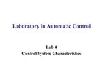 Laboratory in Automatic Control