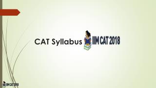 CAT Syllabus