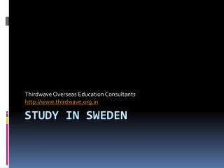 study in sweden