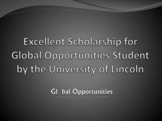 Scholarship by the University of Lincoln