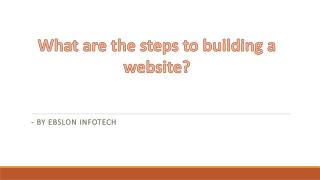 What are the steps for website design and development?