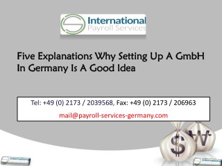 Five Explanations Why Setting Up A GmbH In Germany Is A Good Idea