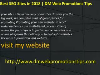 DM Web Promotions Tips