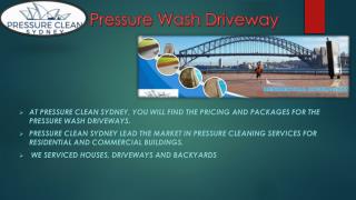 Pressure Wash Driveway Pricing at Pressure Clean Sydney