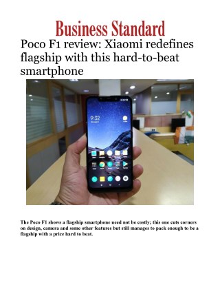 Poco F1 review: Xiaomi redefines flagship with this hard-to-beat smartphone
