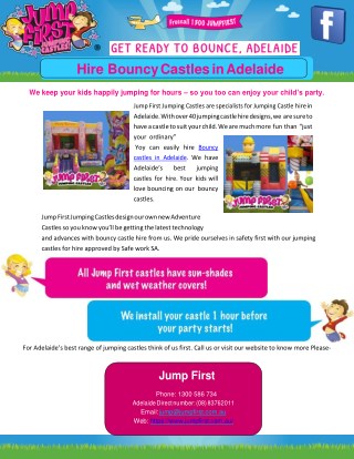 Hire Bouncy Castles in Adelaide