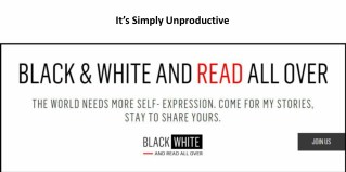 Itâ€™s Simply Unproductive
