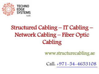 Structured Cabling Dubai - Network Cabling Company in Dubai