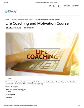 Life Coaching and Motivation Course - istudy