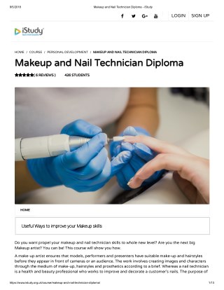 Makeup and Nail Technician Diploma - istudy